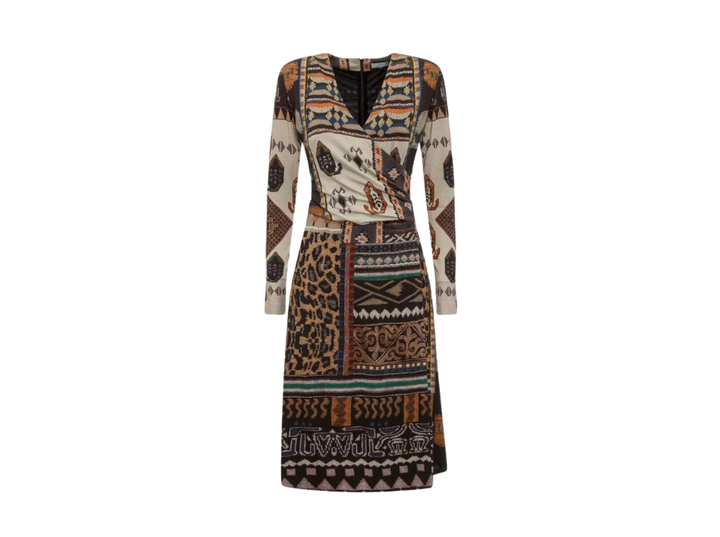 Etro Milano "Sacramento" Jersey Print Dress