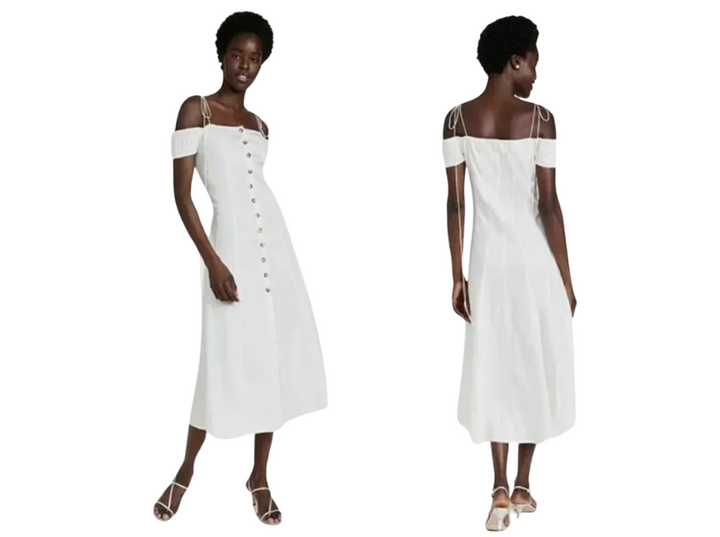 Anna October White Midi Dress