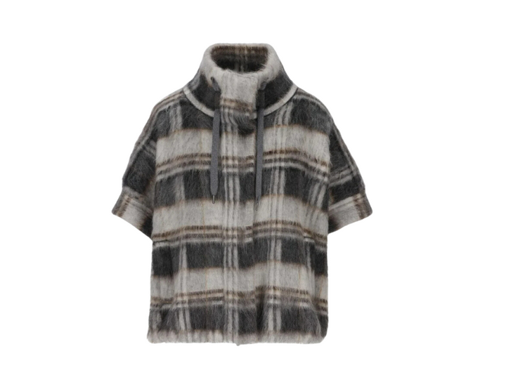 Brunello Cucinelli Plaid Jacquard Short Sleeved Jacket