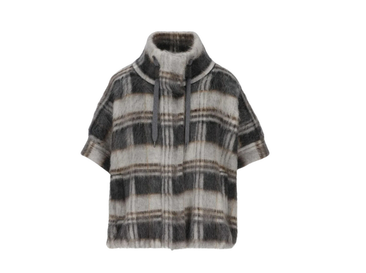 Brunello Cucinelli Plaid Jacquard Short Sleeved Jacket – Six Brunello Cucinelli Plaid Jacquard Short Sleeved Jacket – Six