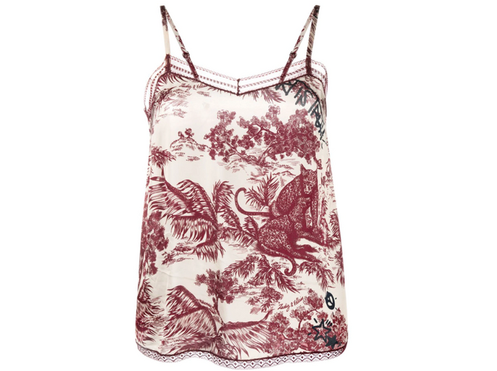 Zadig & Voltaire Camel Jouy Printed Camisole