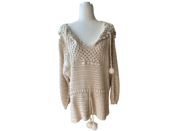 Celine Crochet Hooded Sweater