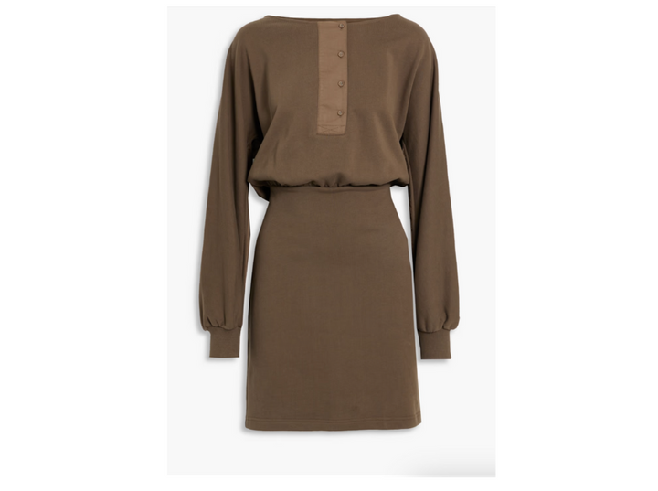 3.1 Phillip Lim French Terry Henley Mini Dress