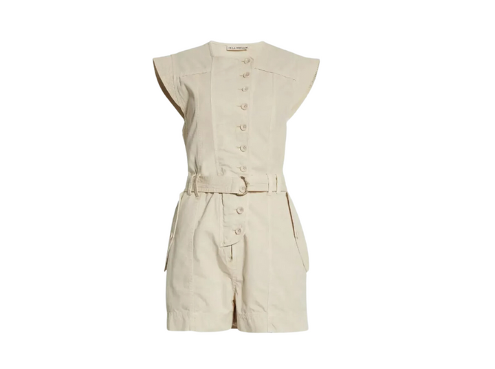 Ulla Johnson "Briar" Belted Jumpsuit Romper