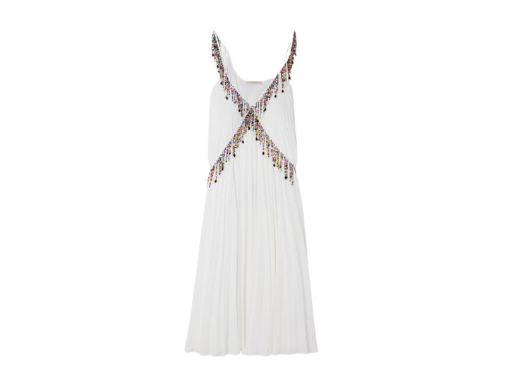 Christopher Kane Bead Embellished Midi Dress