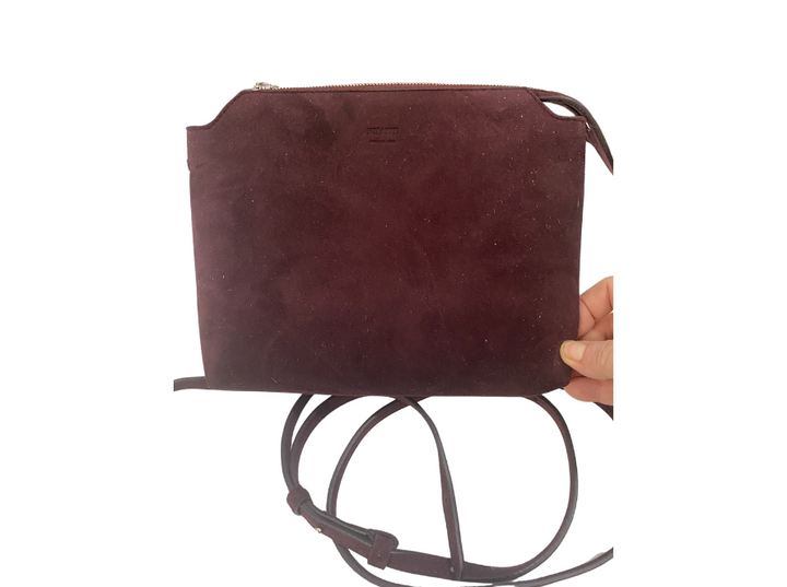 KHAITE Lina suede cross body bag