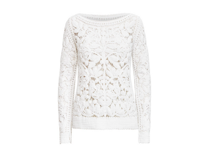 Ralph Lauren Collection Cornely Embroidered Boatneck Top