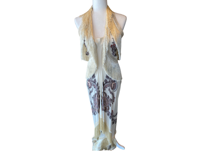 ETRO Fringed Asymmetric Silk Dress