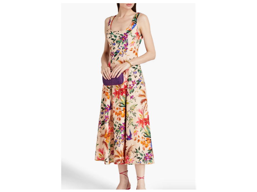 knee length dresses for ladies ZIMMERMANN Tropicana Cutout Linen Midi Dress – Six & Sutton