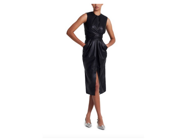 altuzarra leather dress Altuzarra Lamb Leather Long Dress - Blue Dresses, Clothing - ALT61915