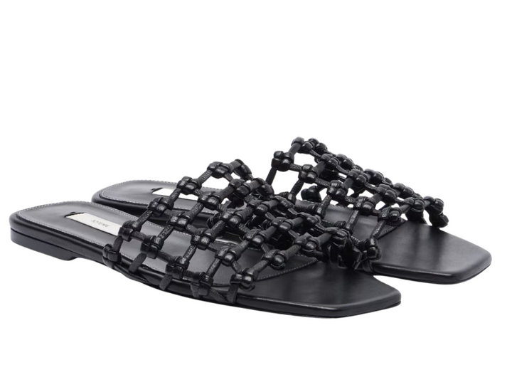 Toteme Braided Leather Bandeau Slides