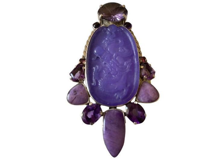 Amy Kahn Russell - Amethyst & Sterling Pin