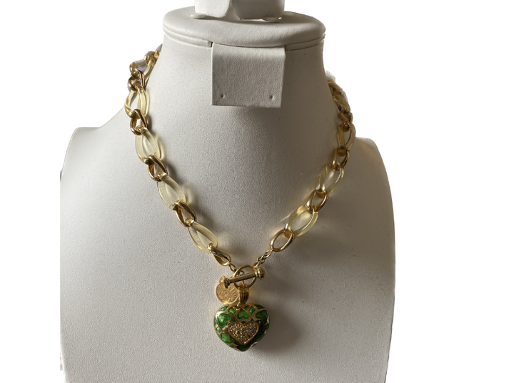 Angelique de Paris - Chain Link Heart Necklace