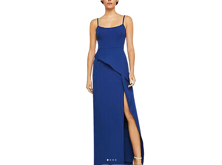 bcbg blue cocktail dress Royal Blue Chevron Lace Cocktail Dress
